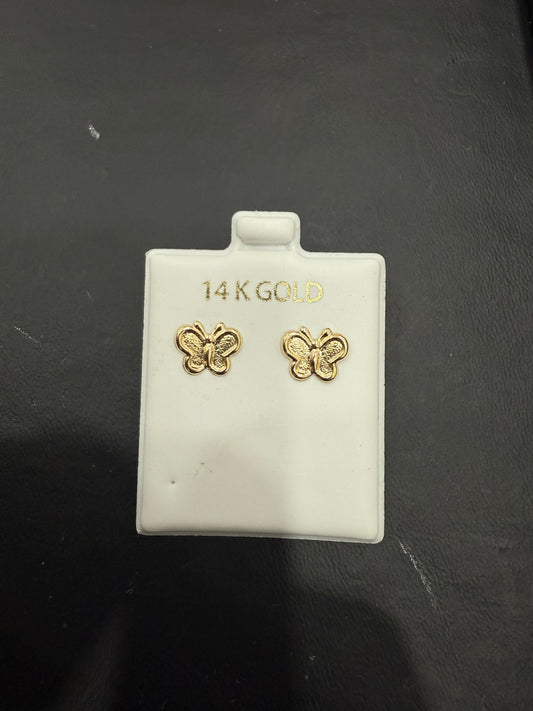 EARRINGS BUTTERFLY 14K GOLD