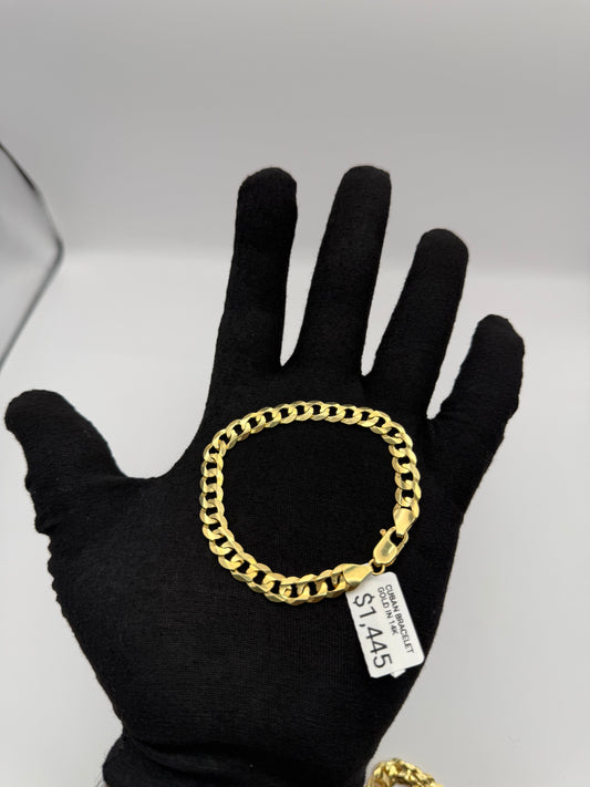 CUBAN BRACELET GOLD IN 14K