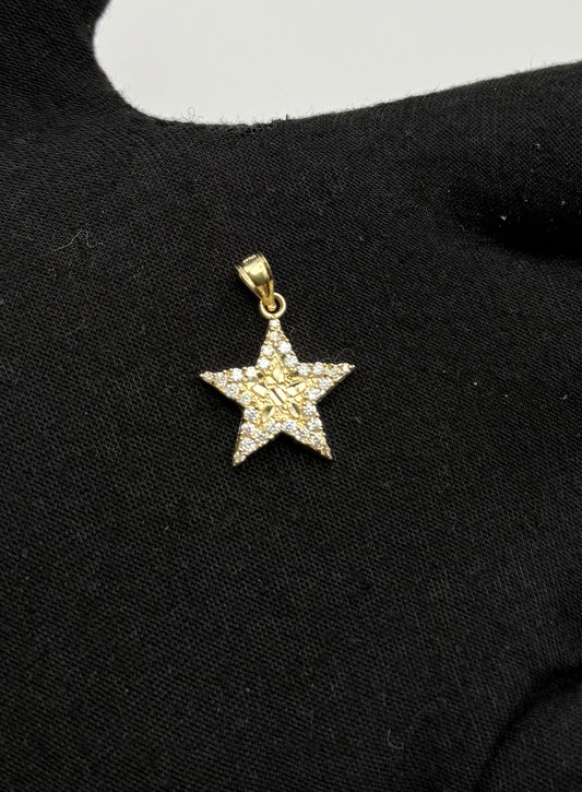 MEDAL STAR IN GOLD 14K