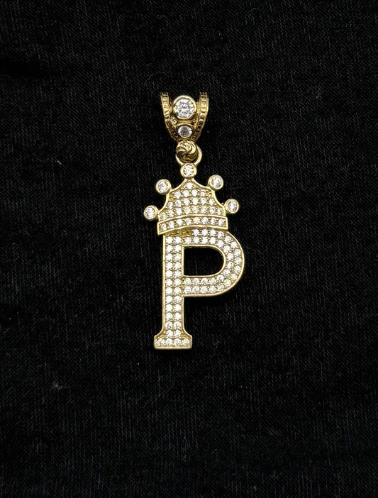 MEDAL LETTER P IN 14K GOLD