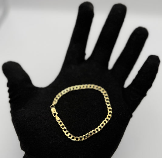 BRACELET CUBAN HOLLOW IN GOLD 14K