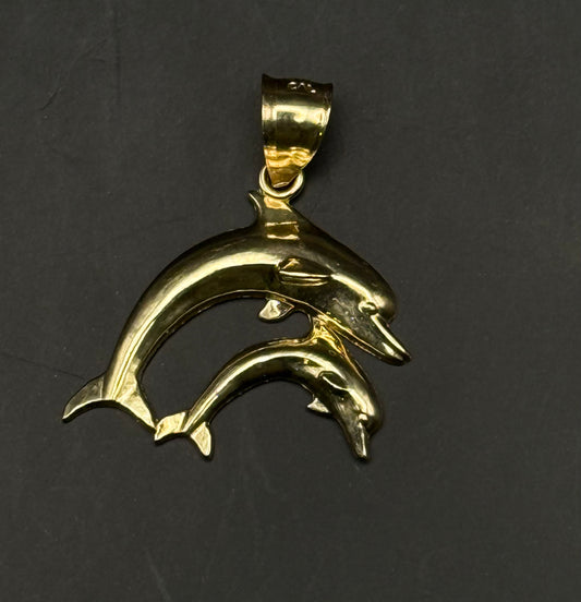 MEDAL DOLPHIN IN 14K GOLD