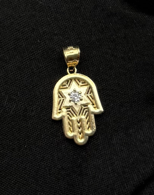 MEDAL HAND OF FÁTIMA IN GOLD 14K