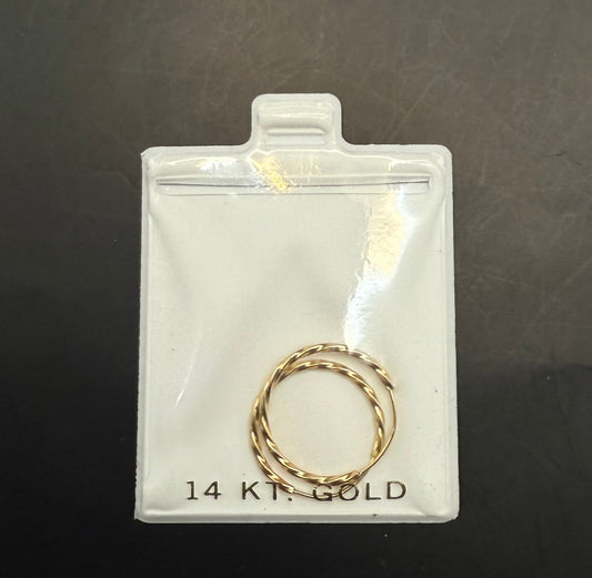 HOOP TWISTED EARRINGS IN GOLD 14K