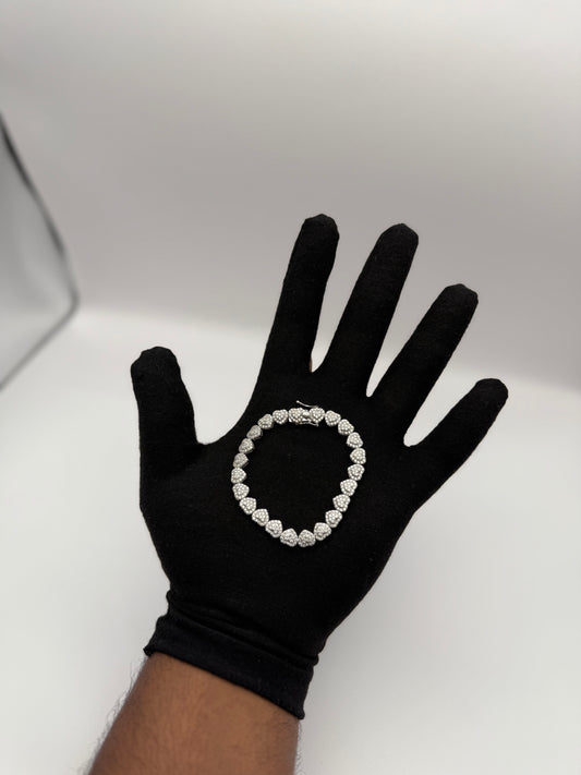 BRACELET ICE WHITE GOLD IN 14K