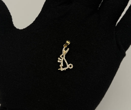 BUNNY MEDAL IN GOLD 14K