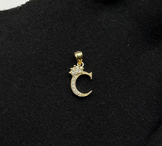 MEDAL LETTER C IN GOLD 14K