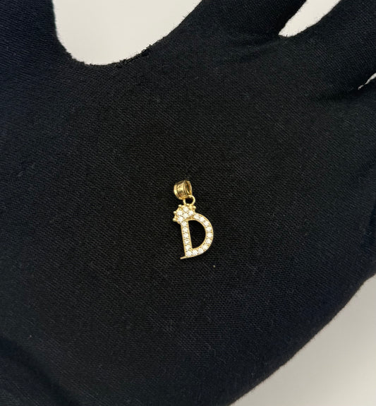 MEDAL LETTER D IN 14K GOLD