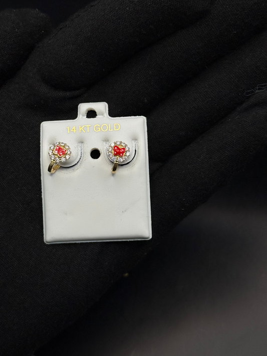 EARRINGS BUTTERFLY IN GOLD 14K