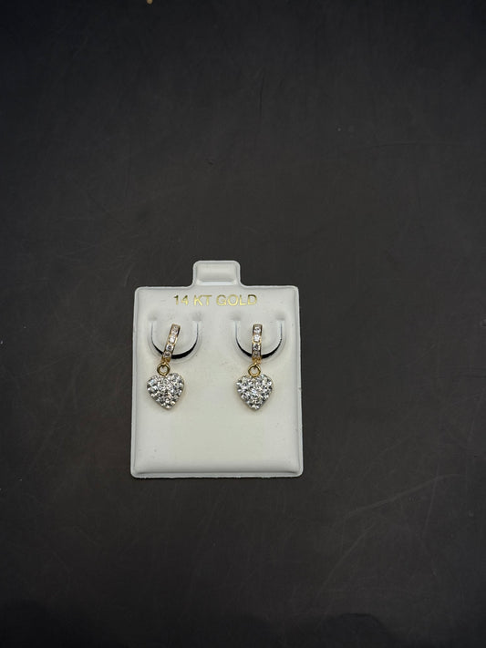 HEART EARRINGS IN GOLD 14K