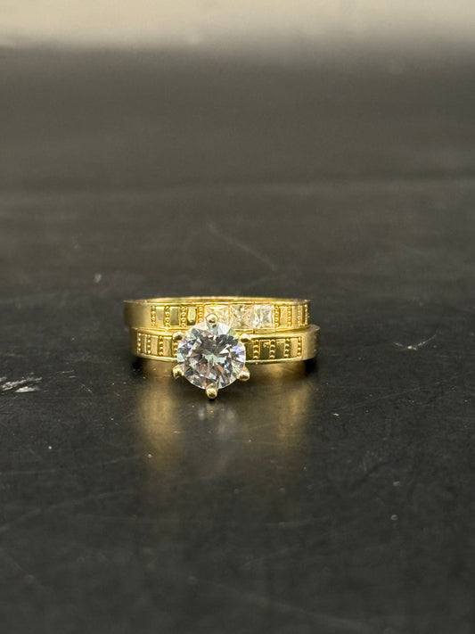 DUO OF WEDDING RINGS IN 14K GOLD