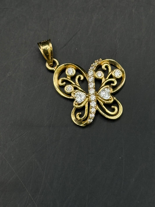 MEDAL BUTTERFLY IN 14K GOLD