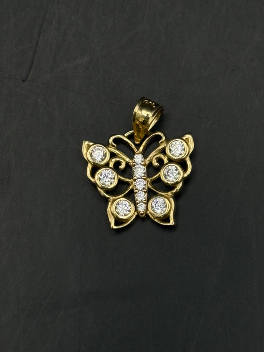 MEDAL BUTTERFLY IN 14K GOLD