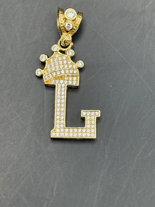 MEDAL LETTER L IN 14K GOLD