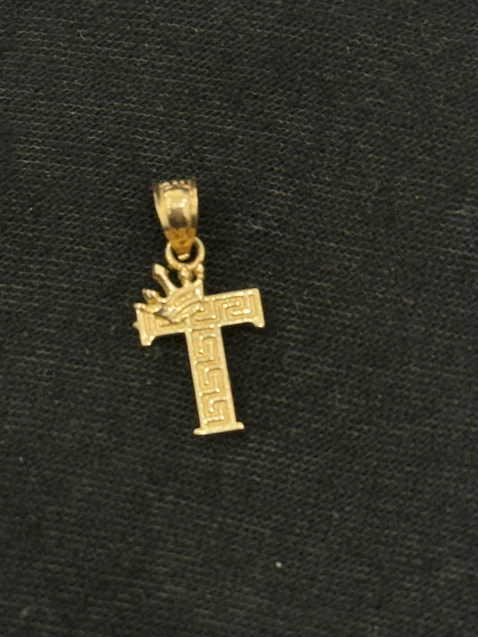 MEDAL LETTER T IN GOLD 14K