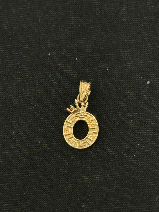 MEDAL LETTER O IN GOLD 14K