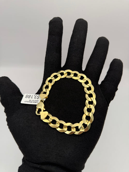 CUBAN BRACELET GOLD IN 14K