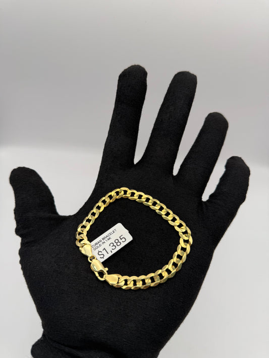 CUBAN BRACELET GOLD IN 14K