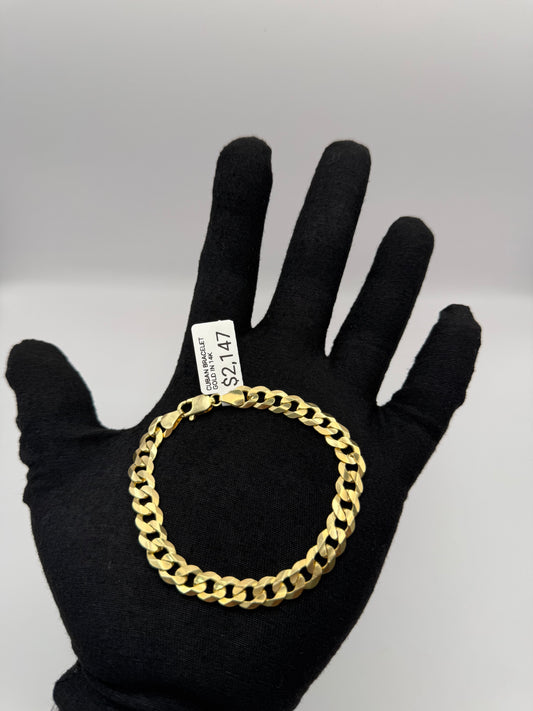 CUBAN BRACELET GOLD IN 14K