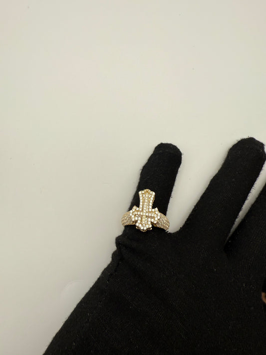 RING CROSS IN 14K GOLD