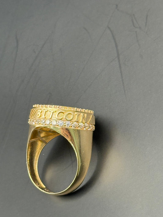 RING BITCOIN IN 14K GOLD