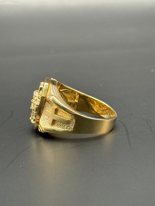 RING FACE OF CHRIST IN 14K GOLD