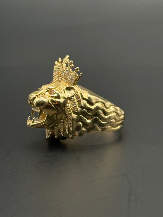 RING LION IN 14K GOLD