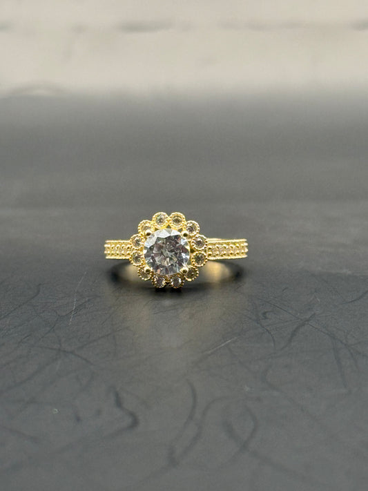 RING BRILLIANT SUNFLOWER IN 14K GOLD