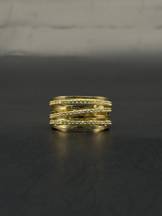 RING ELEGANT LINES IN 14K GOLD