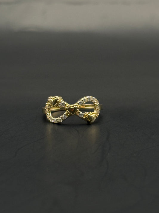 RING INFINITY HEART IN 14K GOLD