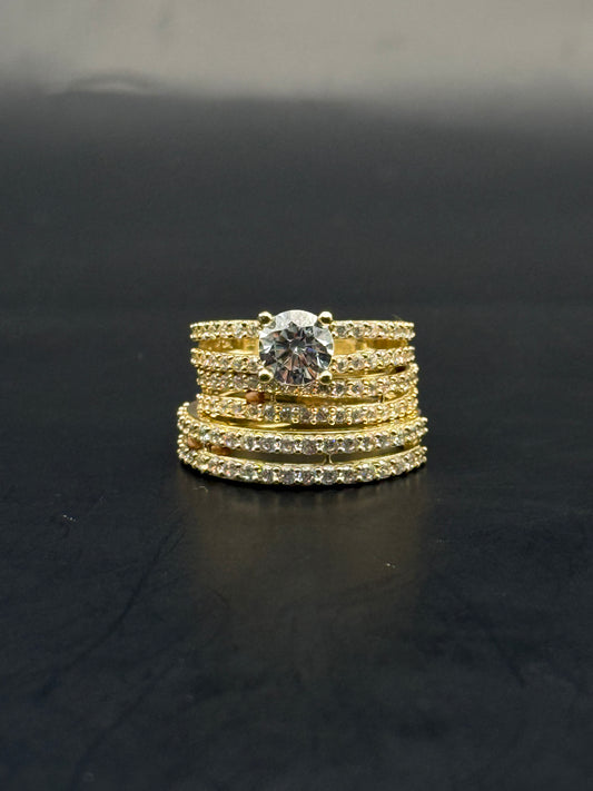 TRIO OF WEDDING RINGS IN 14K GOLD