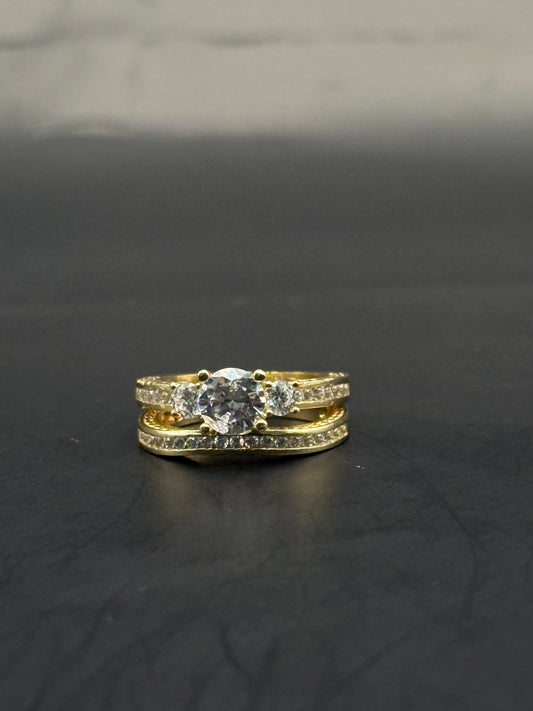 DUO OF WEDDING RINGS IN 14K GOLD