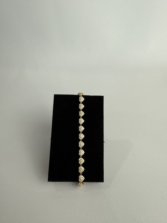 PULSERA DE CORAZONES EN ORO 14K