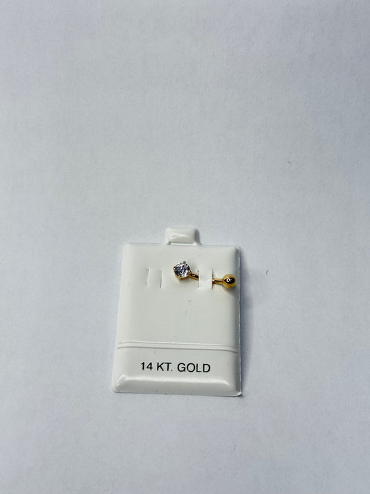 BELLY BUTTON PIERCING IN 14K GOLD