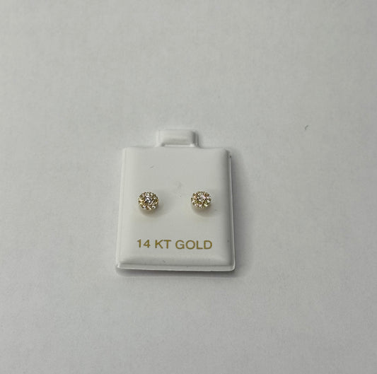 WHITE EARRINGS IN 14K GOLD
