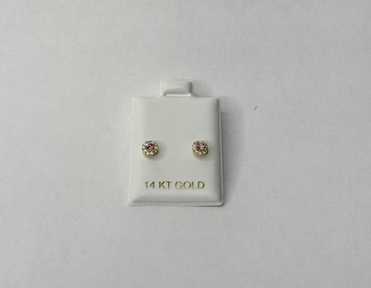 PINK EARRINGS IN 14K GOLD