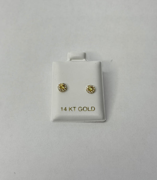 YELLOW EARRINGS IN 14K GOLD