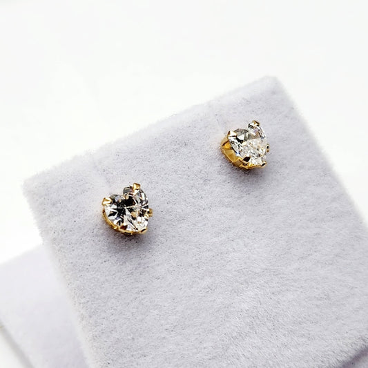 HEART EARRINGS IN 14K GOLD 4MM