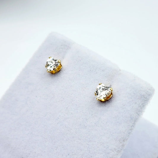 HEART EARRINGS IN 14K GOLD 3MM