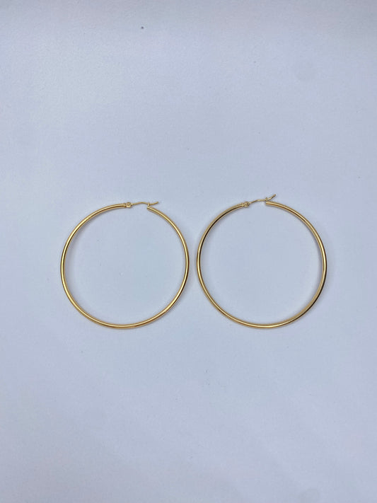 PENDIENTES ARO MEDIANO EN ORO 14K
