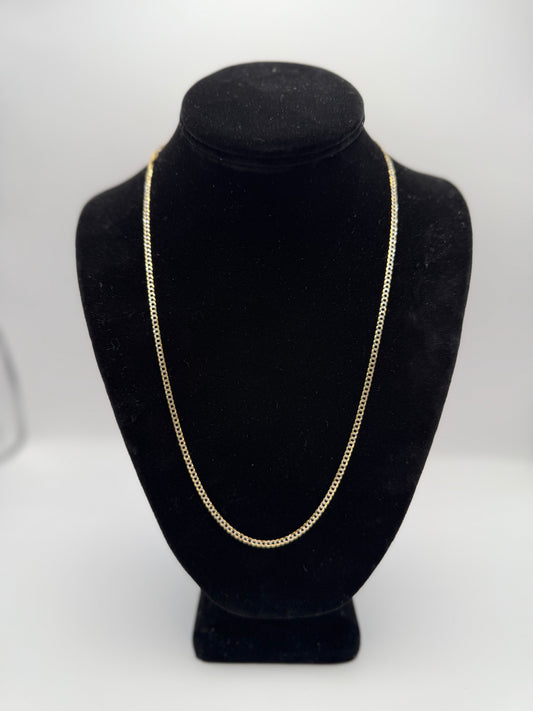 CUBAN CHAIN TWO TONE GOLD IN 14K
