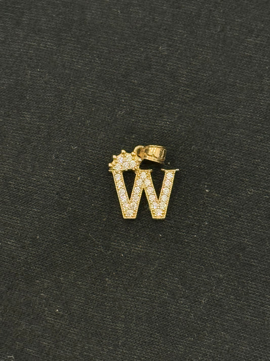 MEDAL LETTER W IN GOLD 14K