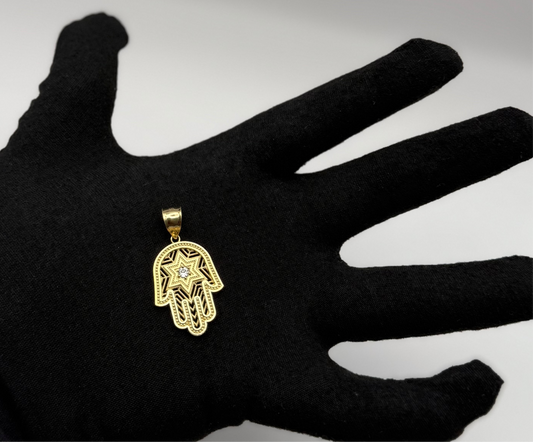 MEDAL HAND OF FÁTIMA IN GOLD 14K