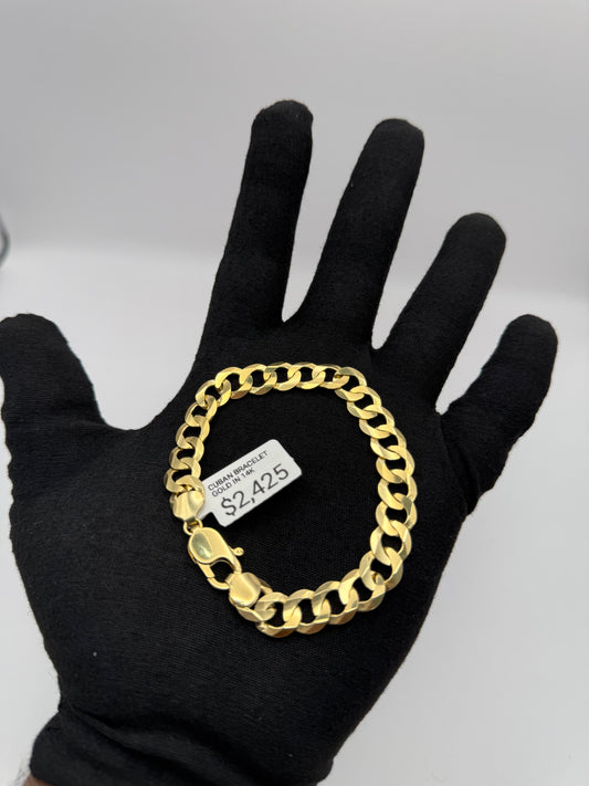 CUBAN BRACELET GOLD IN 14K