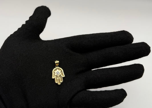 MEDAL HAND OF FÁTIMA IN GOLD 14K