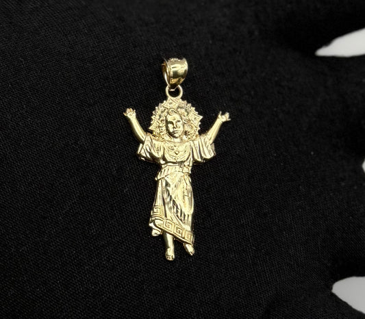 MEDAL OF DIVINE CHILD JESUS IN GOLD 14K