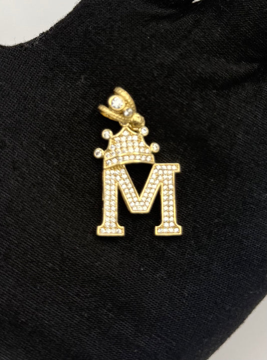 MEDAL LETTER M IN 14K GOLD