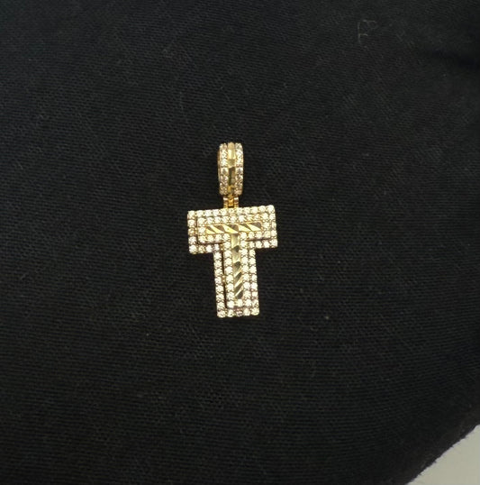 MEDAL LETTER T IN 14K GOLD