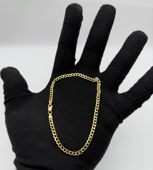 BRACELET CUBAN HOLLOW IN GOLD 14K