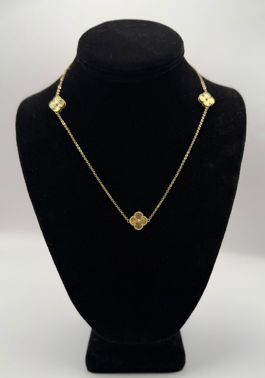 CHAIN OF 3 CLOVER IN 14K GOLD